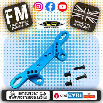 YEAH RACING - Aluminum Front / Rear Damper Stay For Tamiya TT02 - TT02-008BU