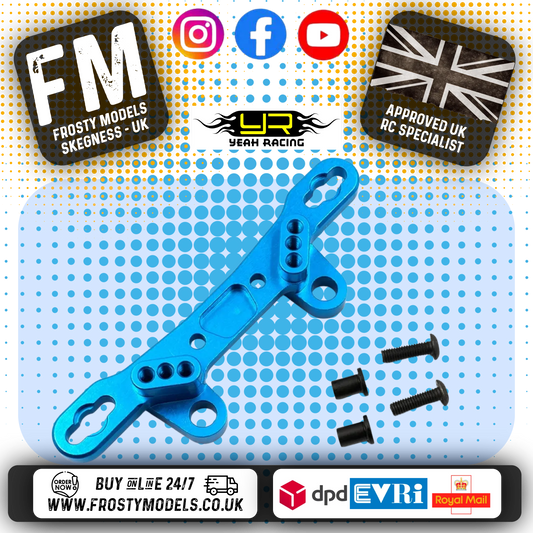YEAH RACING - Aluminum Front / Rear Damper Stay For Tamiya TT02 - TT02-008BU