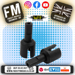 YEAH RACING - Steel Front / Rear Unit Cup Joint For Tamiya TT02 - TT02-017 (use with steel universal driveshafts)