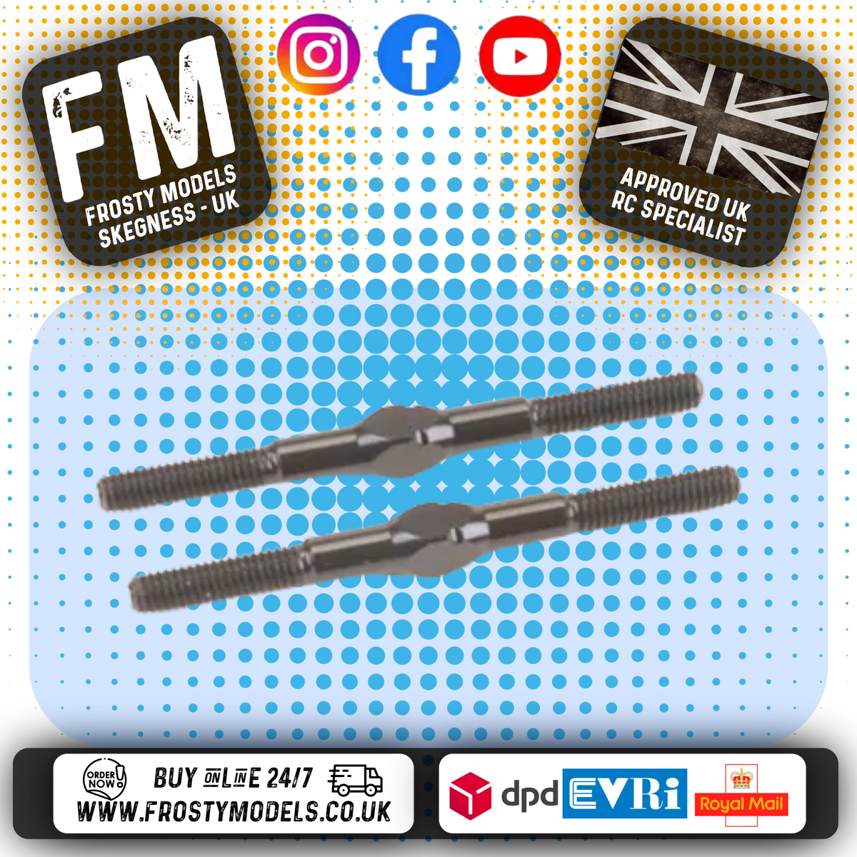 SCHUMACHER - Alloy M3 Turnbuckle - 39mm Long - Black (pr) - U8346
