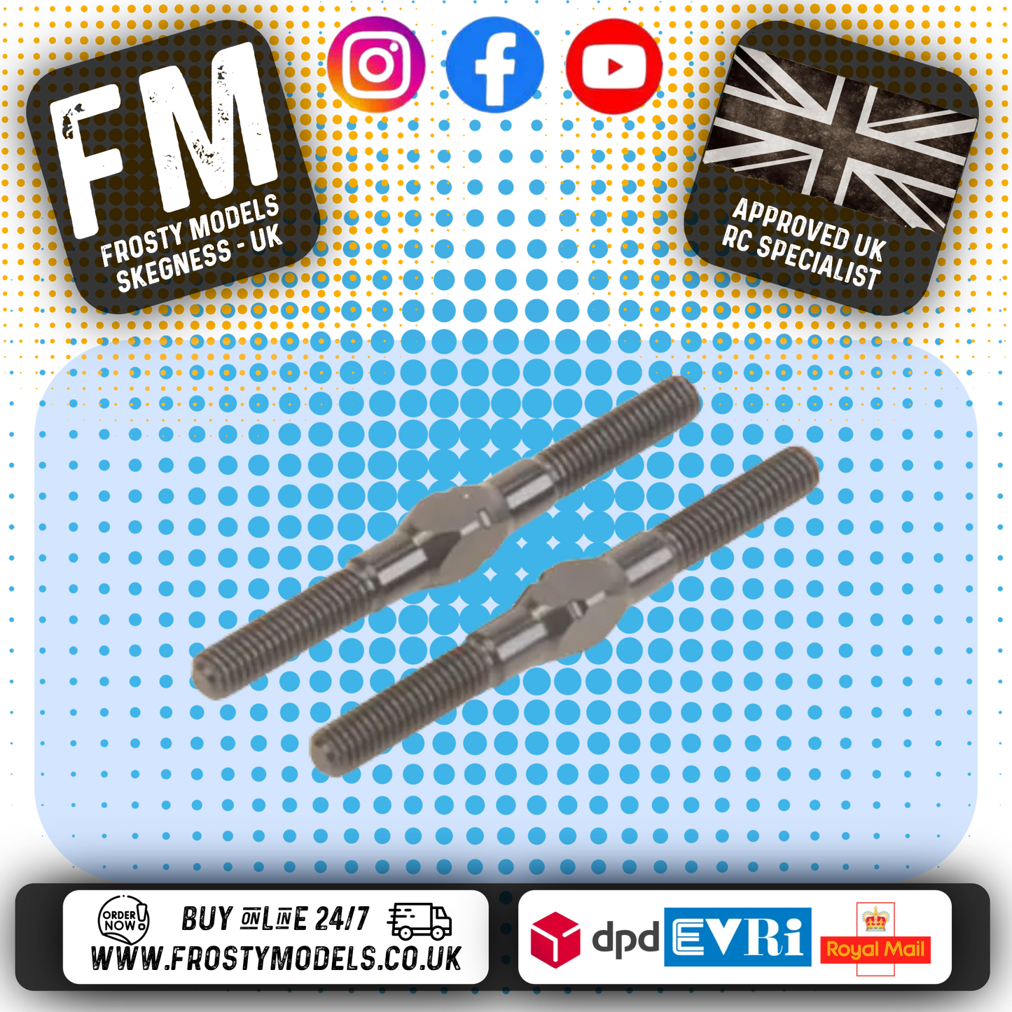 SCHUMACHER - Alloy M3 Turnbuckle - 35mm Long - Black (pr) - U8264