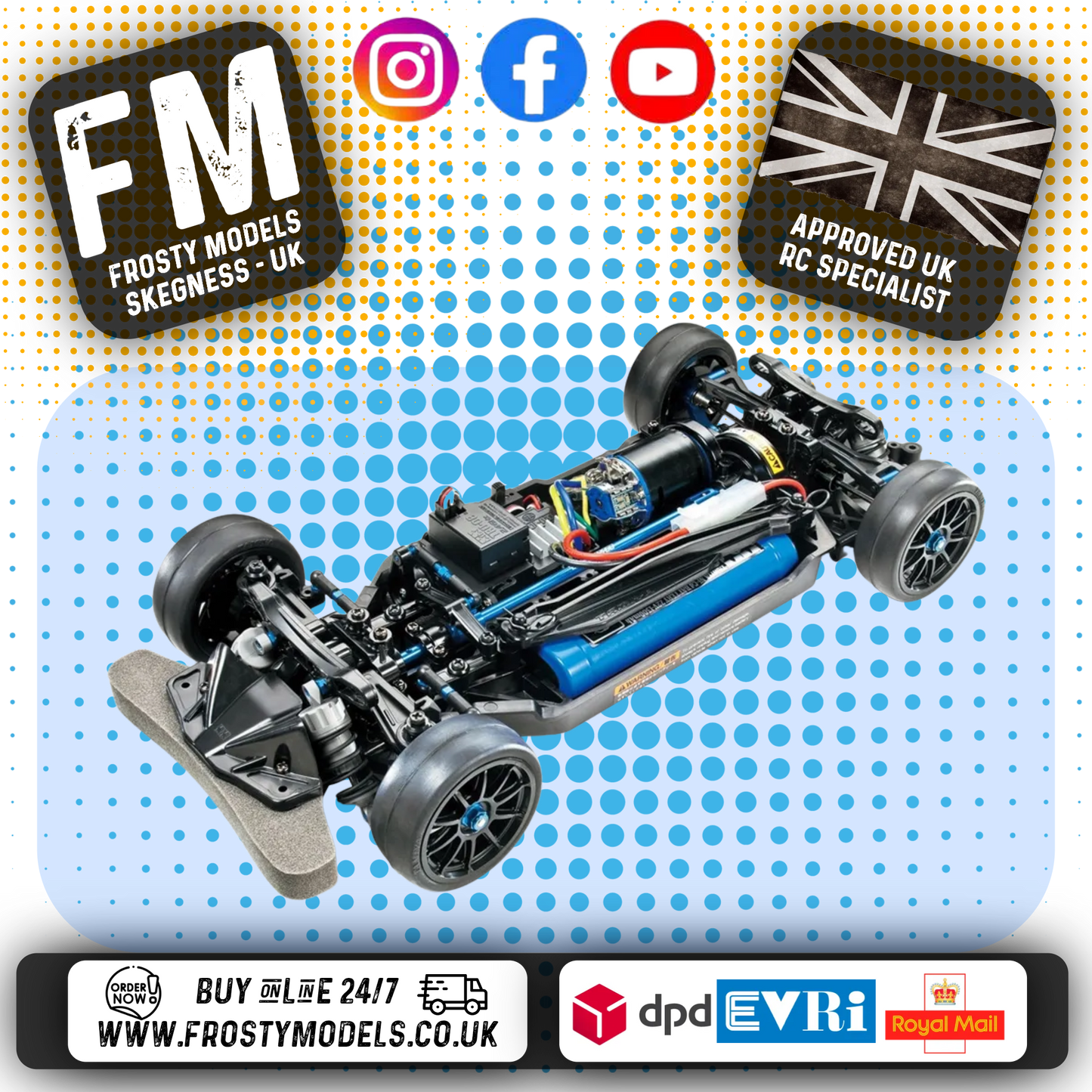 TAMIYA - 47326 TT-02R 1/10 4WD RC Racing Chassis Kit [No Motor / ESC]