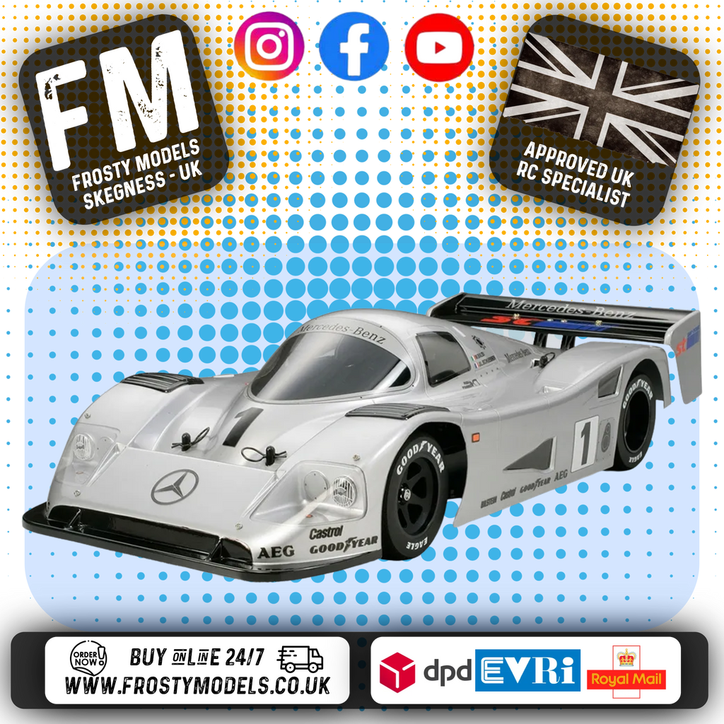 TAMIYA 47484 - (PRE-ORDER) 1990 Mercedes Benz C11 Sport Tune - 2WD 1/10 RC CAR KIT (INCLUDES SPORT TUNED MOTOR - NO ESC)