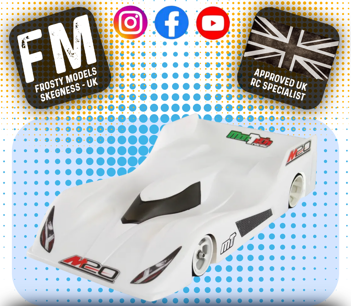 Montech - M20 1/12 LMP Carpet Clear Lexan Body Shell - MT019016L