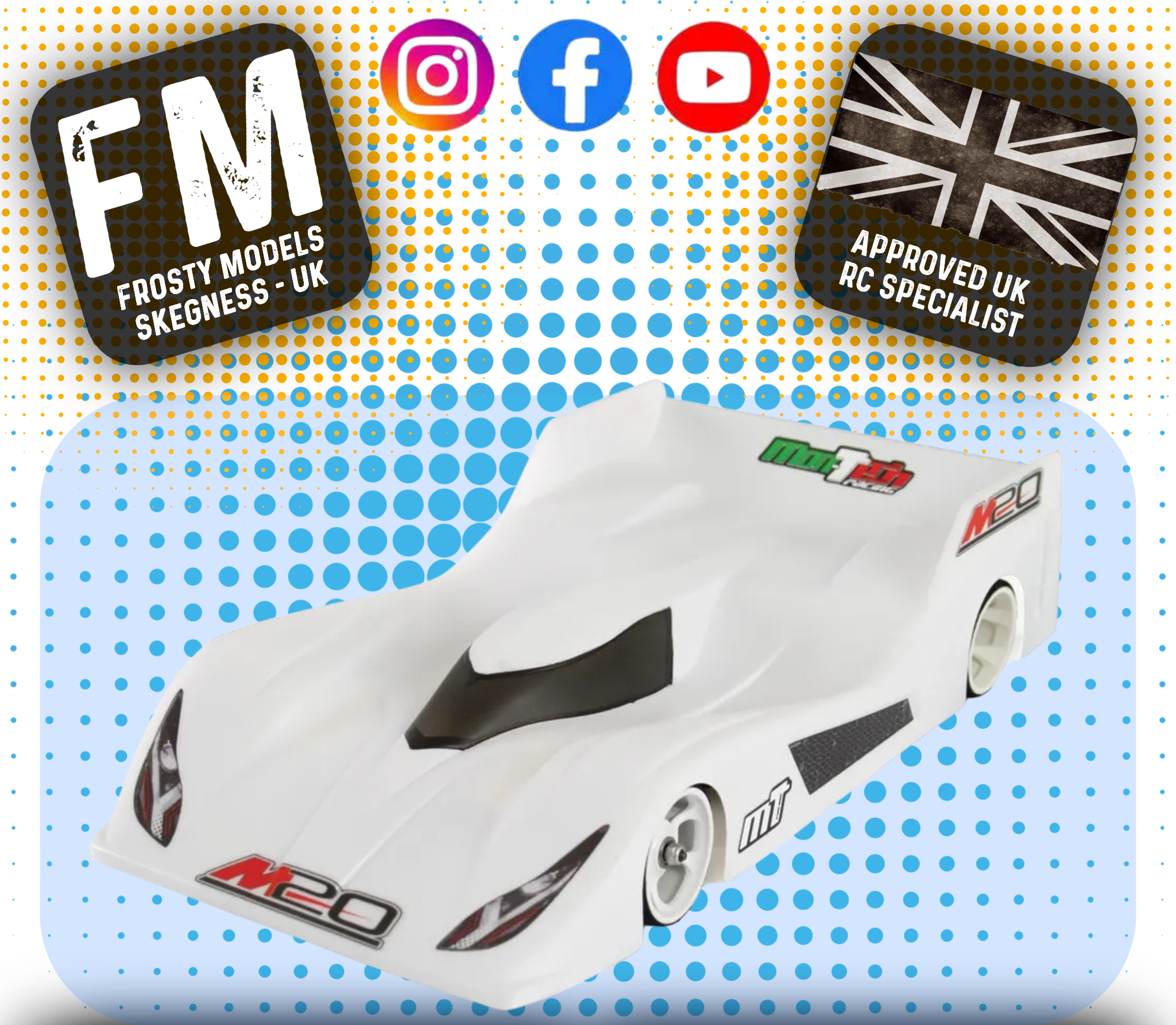 Montech - M20 1/12 LMP Carpet Clear Lexan Body Shell - MT019016L