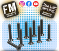 SCHUMACHER RC - (BLACK) M4 Countersunk Head Bolts 25mm x5, 30mm x5 (10pc)- U3455
