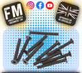 SCHUMACHER RC - (BLACK) M3 Countersunk Head Bolts 25mm (10PCS) - U7125