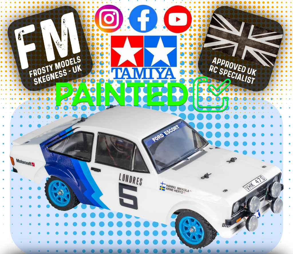 TAMIYA 58687 - Ford Escort Mk II Rally MF01X RC 4WD Car Kit - (Inc's ESC & Motor) (PRE-PAINTED WHITE)