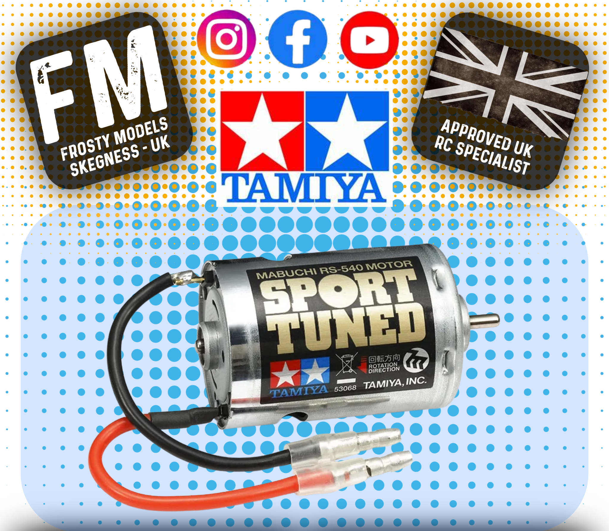 TAMIYA 53068 - RC SPORT TUNED MOTOR 23T BRUSHED 540 TYPE - RPM 18,300