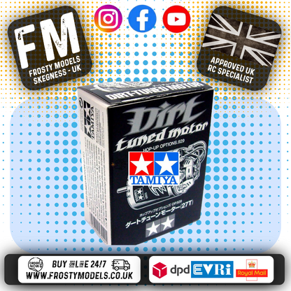 TAMIYA 53929 - RC DIRT TUNED MOTOR 27T BRUSHED 540 TYPE - RPM 17,000 (REBUILDABLE)