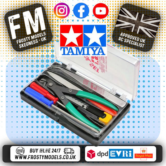 TAMIYA 74016 - RC MULTI TOOL SET (SIDE CUTTERS, TWEEZERS, SCREWDRIVERS, FILE)