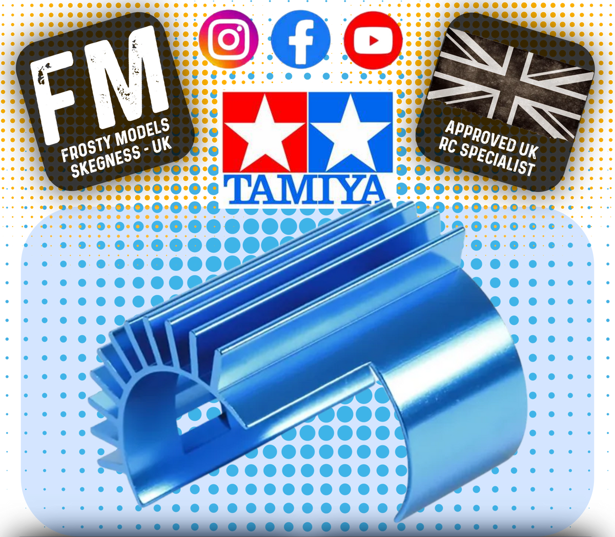 TAMIYA 54571 - RC ALLOY MOTOR HEAT SINK (Fits TT01E & TT02)