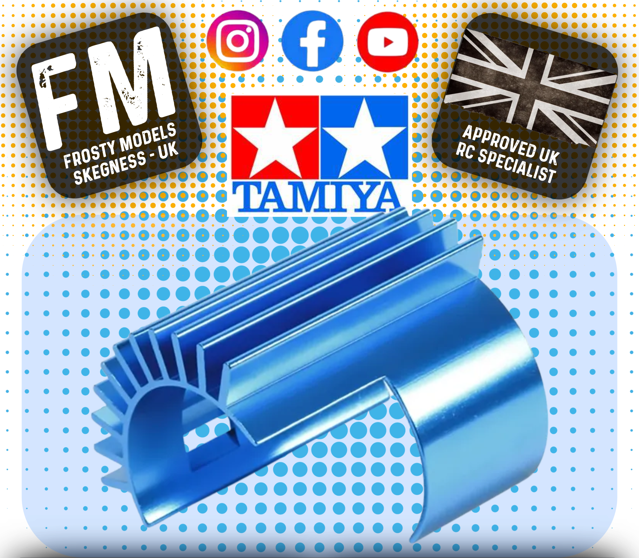 TAMIYA 54571 - RC ALLOY MOTOR HEAT SINK (Fits TT01E & TT02)