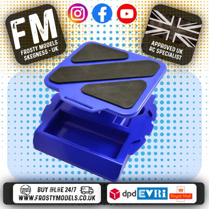 FASTRAX - 1/10 CAR/BUGGY ROTATING PIT STAND Orange/Blue/Yellow - FAST90