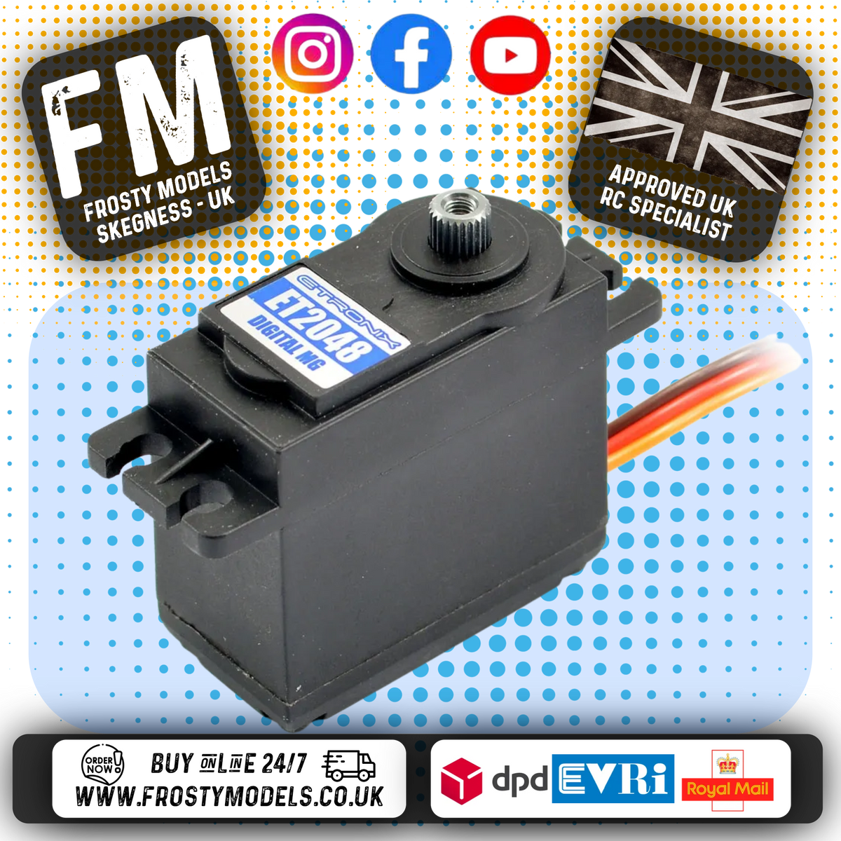 ETRONIX - 15.3KG/0.16S STANDARD DIGITAL METAL GEARED SERVO 25T Spline - ET2048