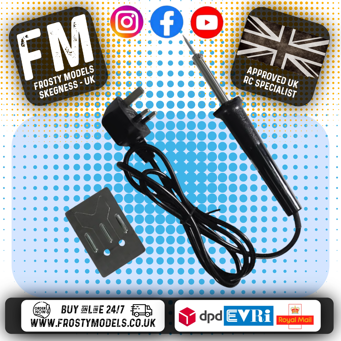 CML -  30W SOLDERING IRON 240V SUPPLY W/STAND & 5G SOLDER - CML252