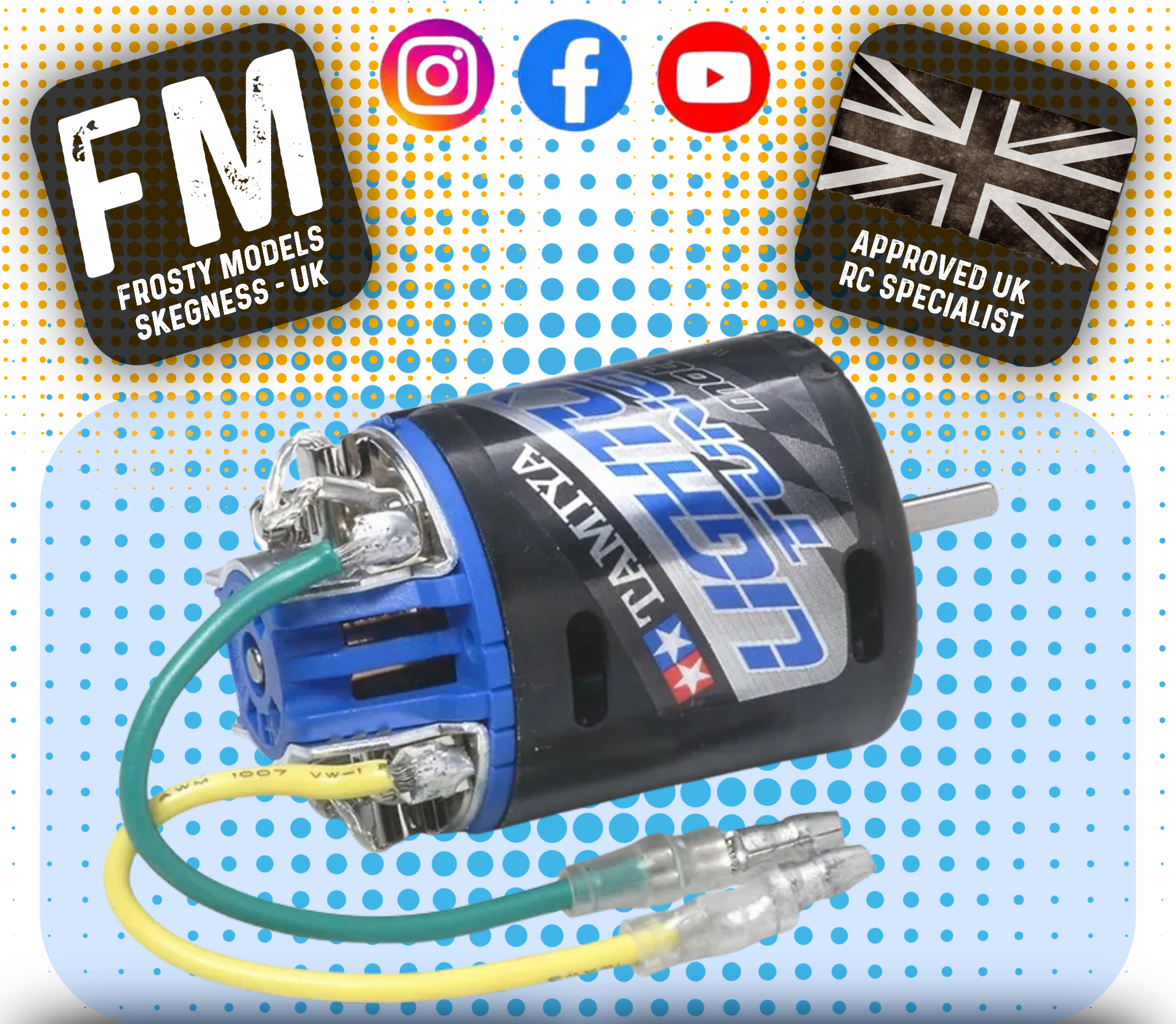 TAMIYA 53983 - RC LIGHTLY TUNED MOTOR 28T BRUSHED 540 TYPE - RPM 16,300 (REBUILDABLE)