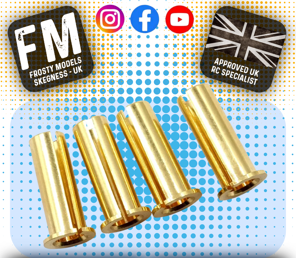 Yeah Racing - 5mm to 4mm Battery Conversion Plug (4pcs) - WPT-0149