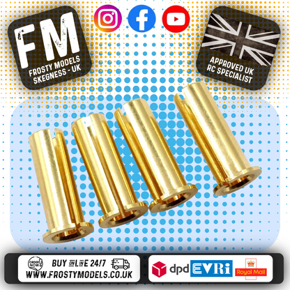 Yeah Racing - 5mm to 4mm Battery Conversion Plug (4pcs) - WPT-0149