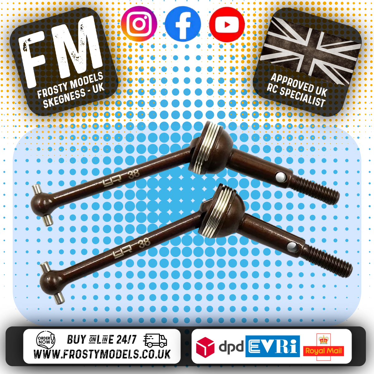 Yeah Racing - Spring Steel Universal Drive Shaft For Tamiya TT02 - (TT02-015SP)