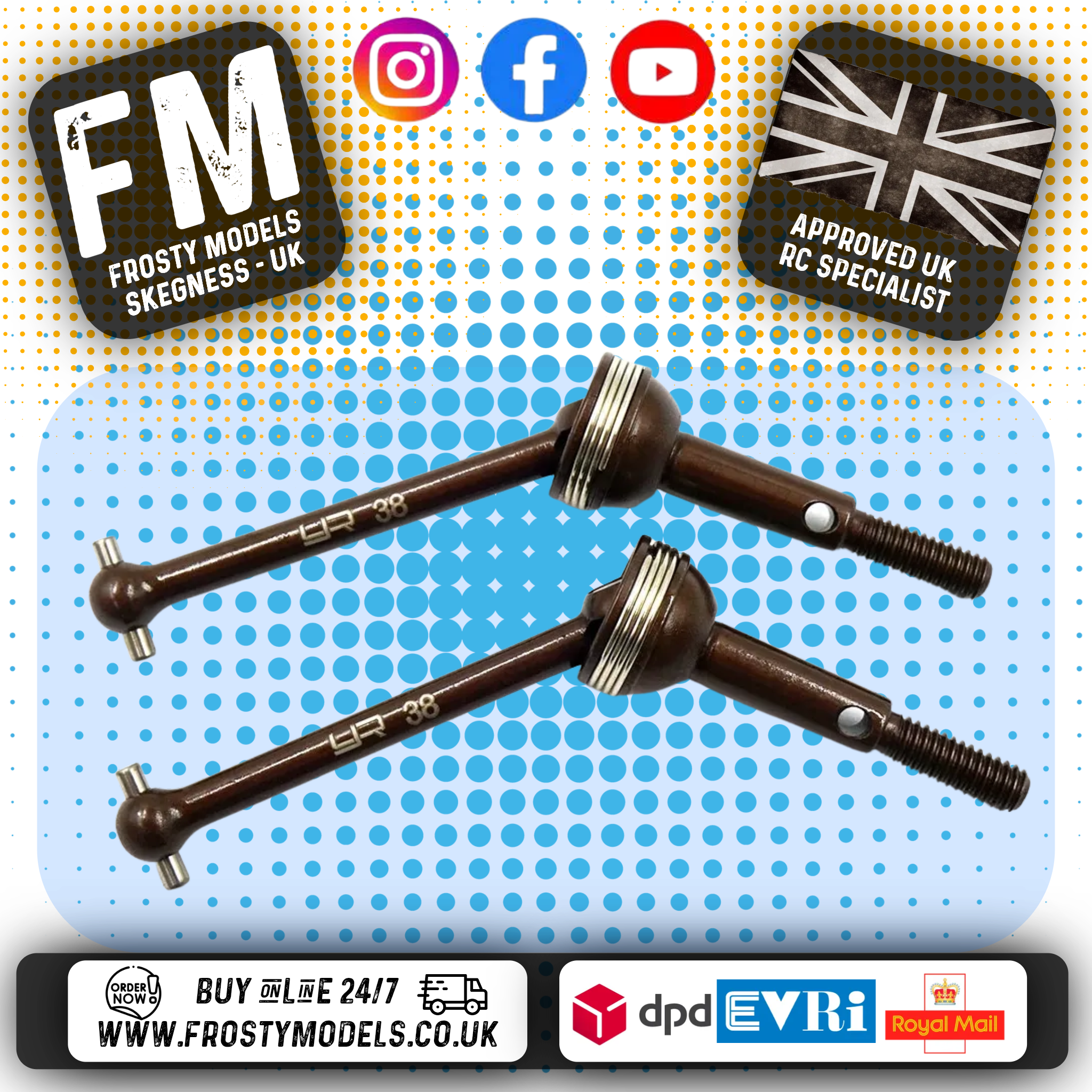 Yeah Racing - Spring Steel Universal Drive Shaft For Tamiya TT02 - (TT02-015SP)