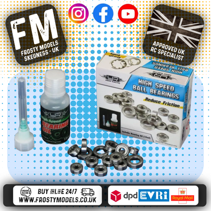 YEAH RACING - RC Ball Bearing Set with Bearing Oil (TAMIYA TT02S) - (YB0295MX)