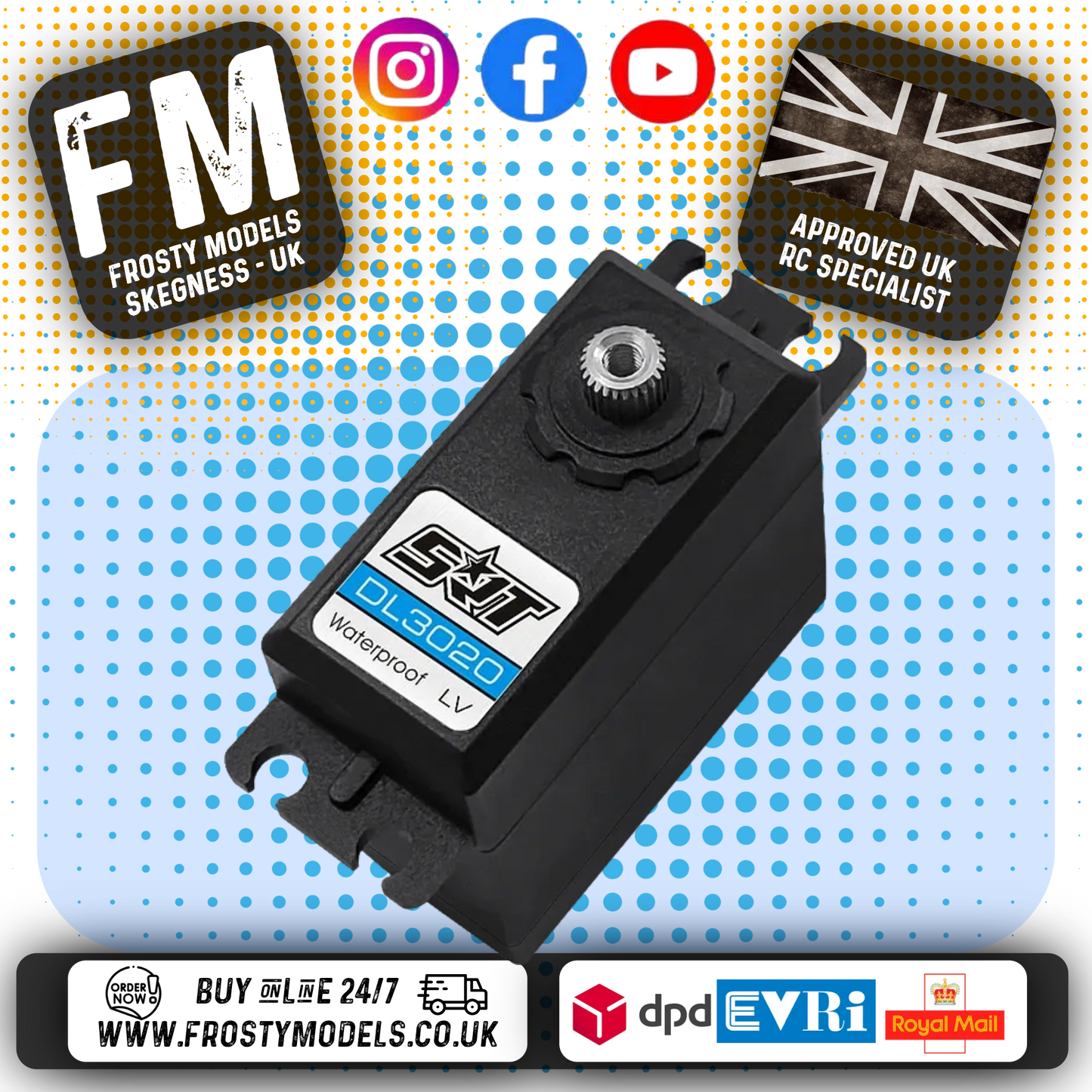 SRT - MG Waterproof LV 4.8V ~ 6v STD Digital Servo - SRTDL3020 (6.0v): 0.11 sec / 20.0kg) - (Ideal for 1/10 On/Off Road & TT01E Euro Truck)
