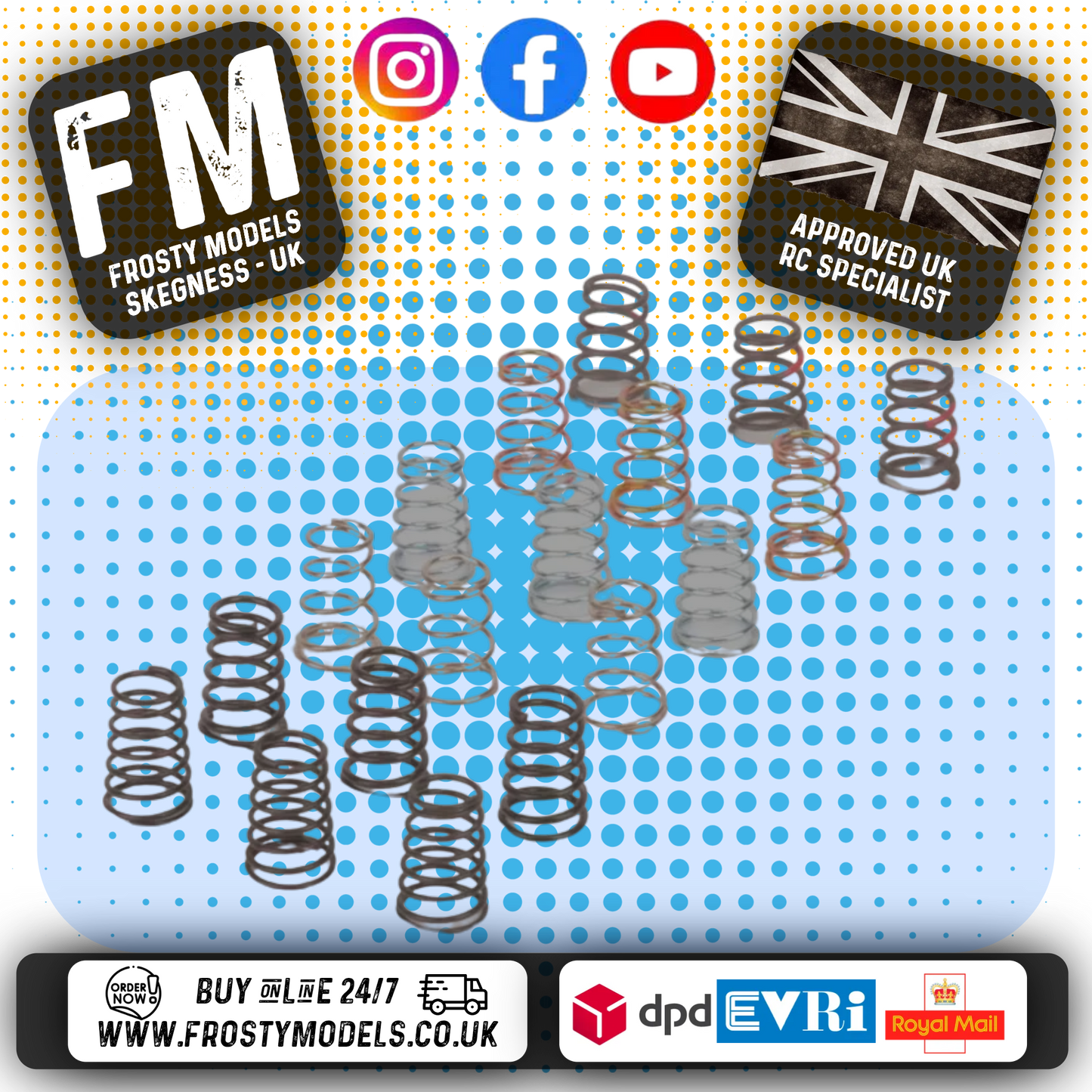Schumacher - Spring Tuning Set Rear (6x Pairs) - Atom & Icon (Kamtec Pro Mini Racer) U4846