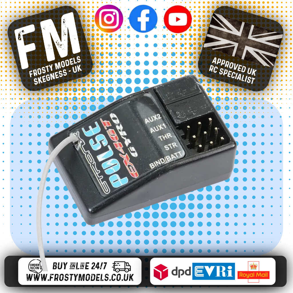 ETRONIX - EX4GT Waterproof RECEIVER W/GYRO) (For ET1064) - (Part ET1098G)