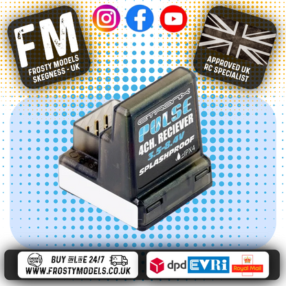 ETRONIX - PULSE 4CH 2.4GHZ ANTENNALESS RECEIVER (For ET1096) - (Part ET1061)