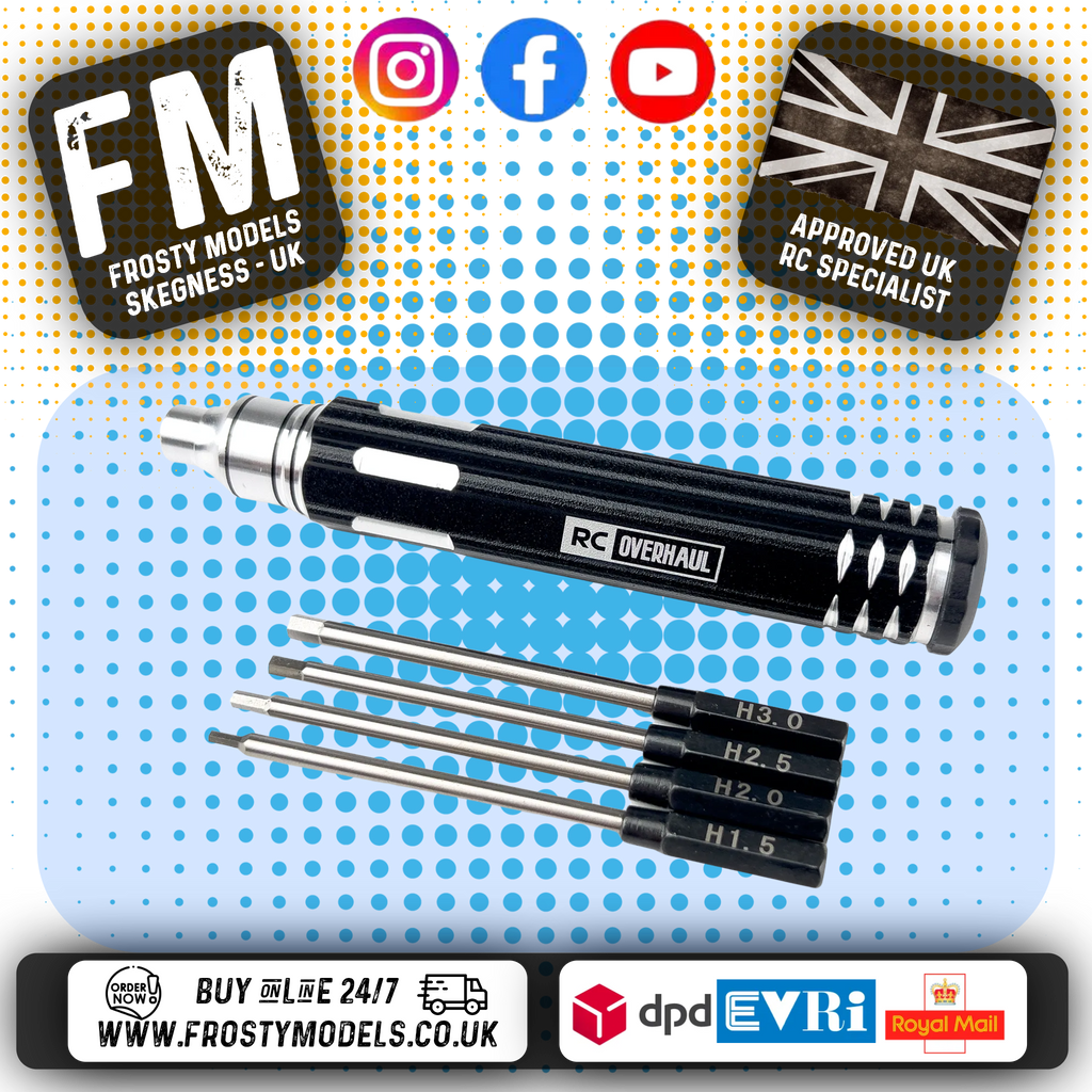 RC Overhaul - RC Tools Hex Driver 4 in 1 Set 1.5mm/2mm/2.5mm/3mm - T-RCO-TL004