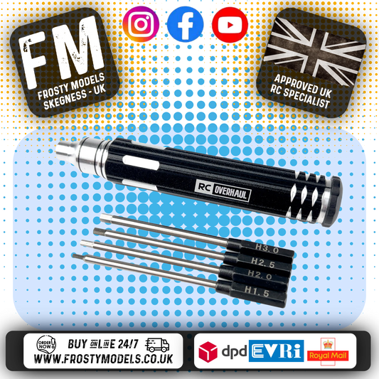 RC Overhaul - RC Tools Hex Driver 4 in 1 Set 1.5mm/2mm/2.5mm/3mm - T-RCO-TL004