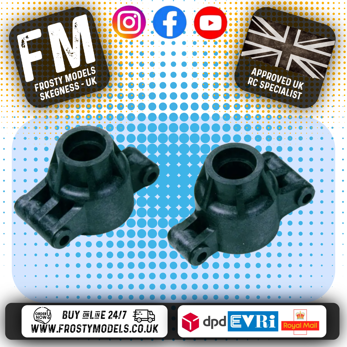 Tamiya 53673 - RC 2degre TOE-IN REAR UPRIGHT (Fits TT01E) - (Not Euro Truck Race Approved)