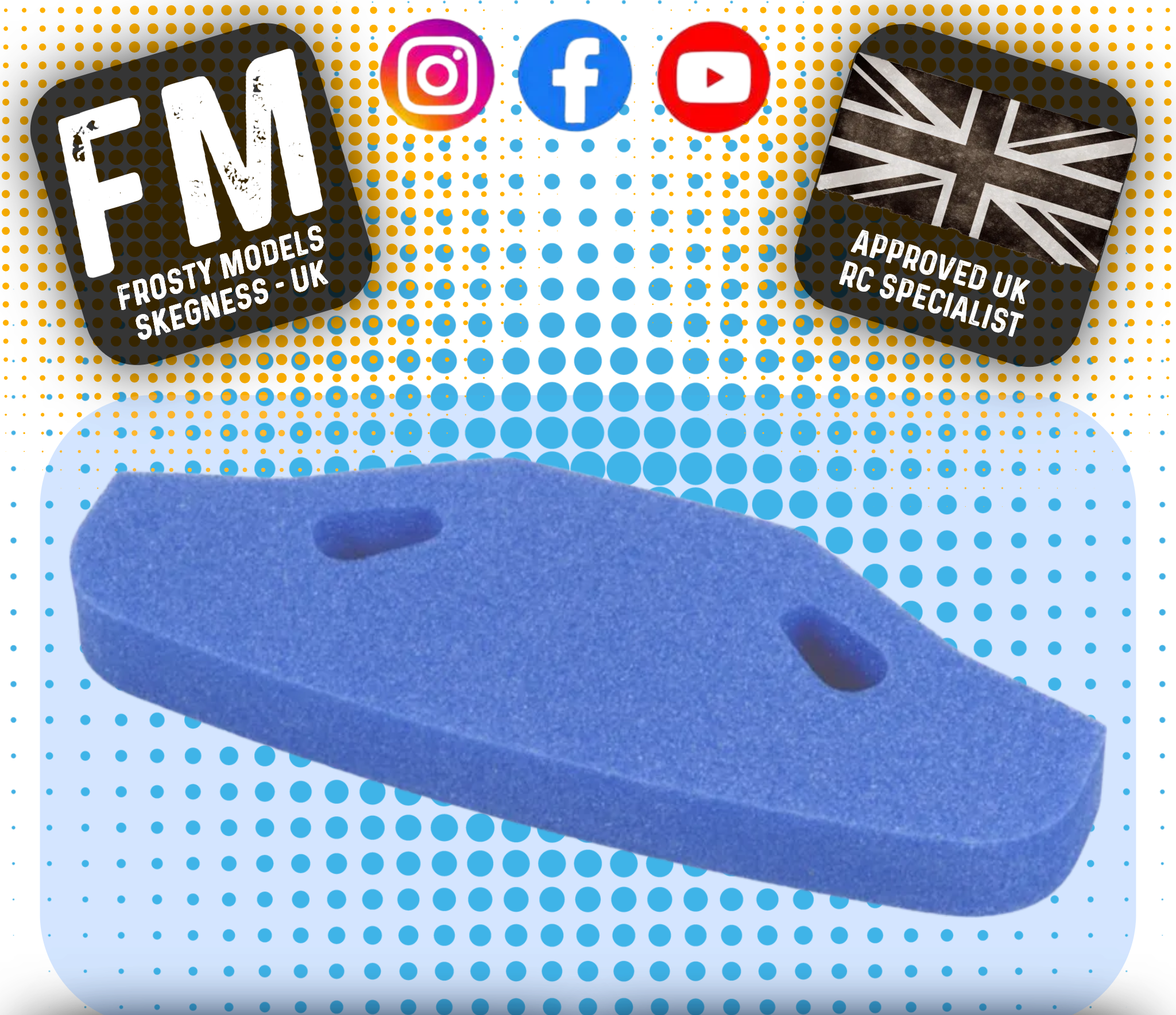 TAMIYA 53683 - URETHANE FOAM BUMPER M (FITS ALL TT01E/TT02 & EURO TRUCK MODELS)