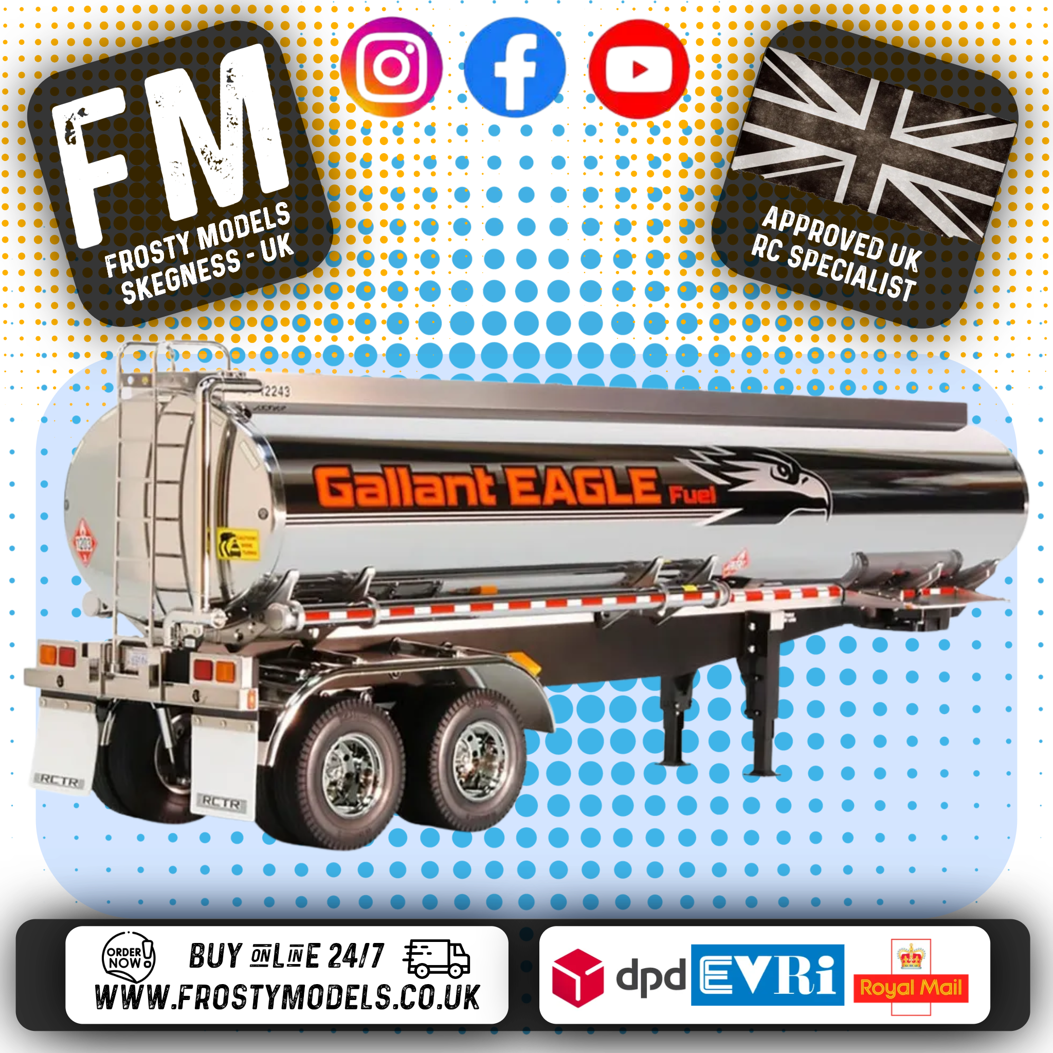 TAMIYA 56333 - RC 1/14 Tractor Truck - FUEL TANKER TRAILER KIT