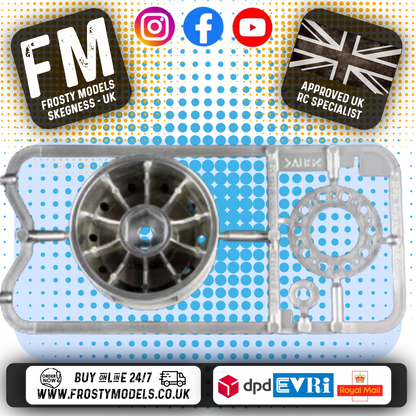 TAMIYA 56519 - RC 1/14 Tractor Truck METAL PLATED HEX HUB WHEELS 30mm (2pc)