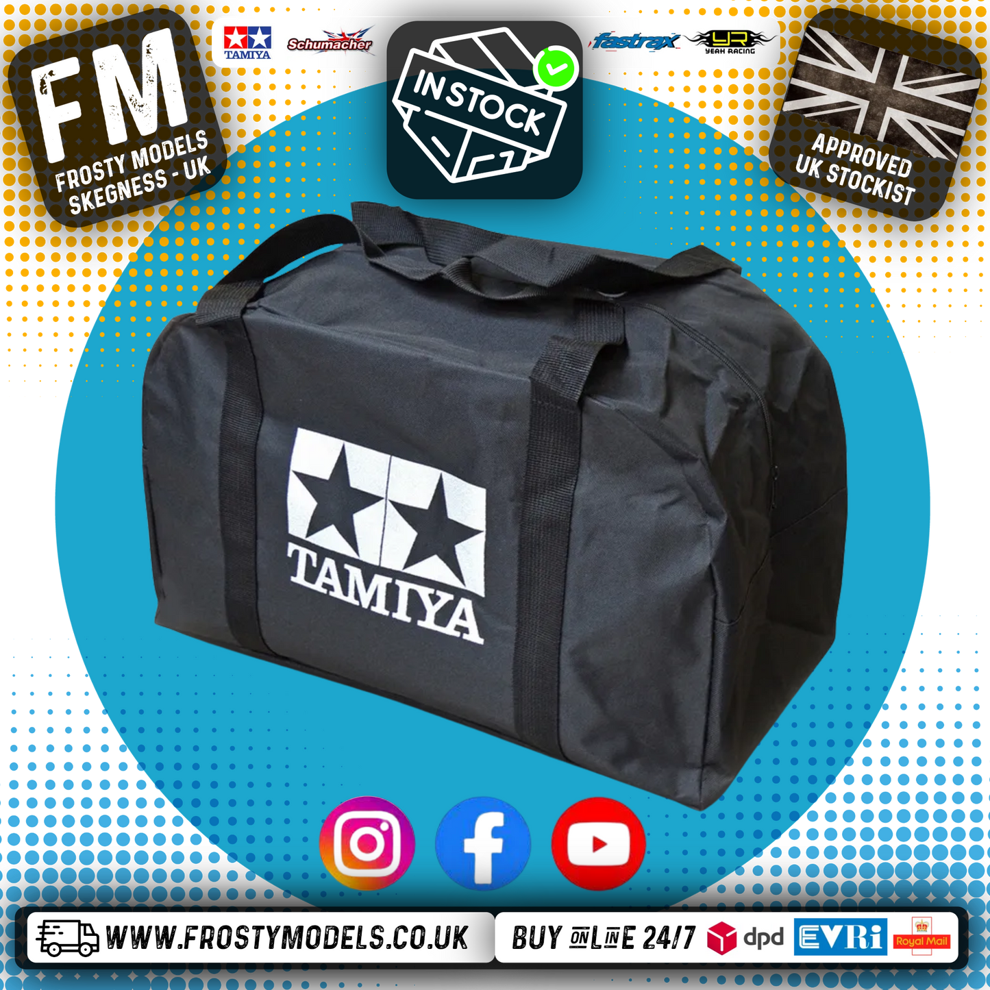 TAMIYA - (XL) X-LARGE RC CARRY HAULER BAG - C908178 (FITS 2X TT01E EURO TRUCKS)