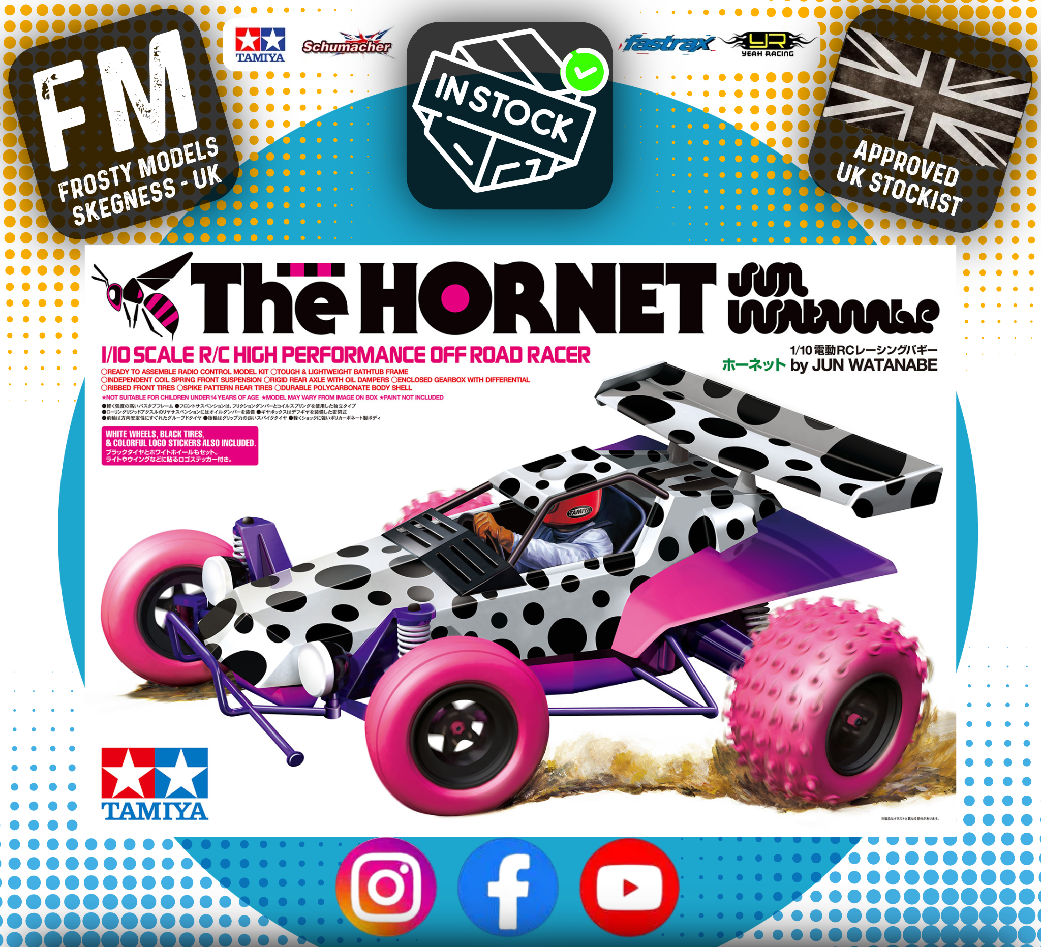 TAMIYA 58527 - Jun Watanabe HORNET - 1/10 2WD OFF ROAD BUGGY - (1-Time Release)