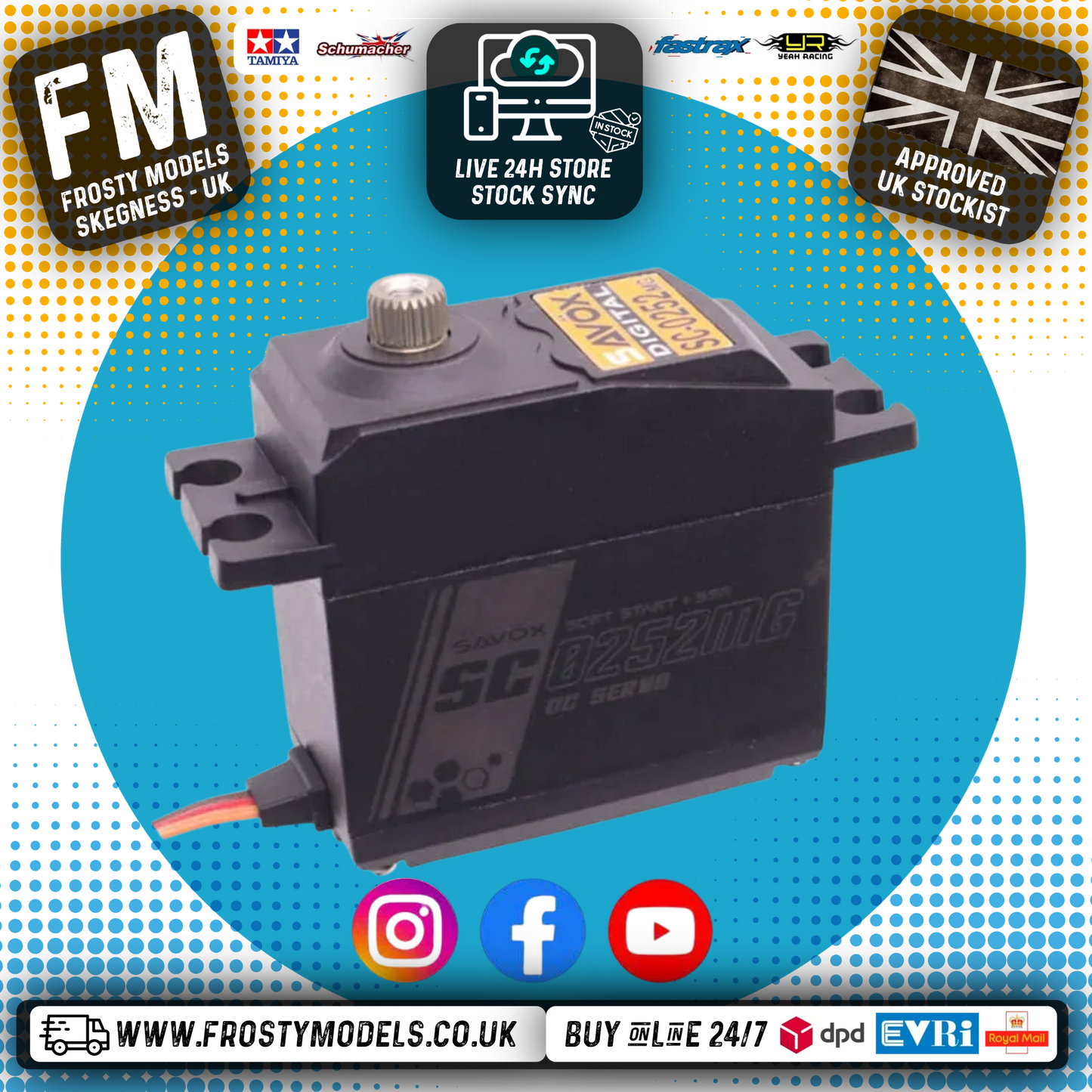 SAVOX 10.5KG/0.19S@6V - STANDARD RC 1/10-1/8 Truck/Buggy DIGITAL SERVO (METAL GEARED)- SC0252MG+