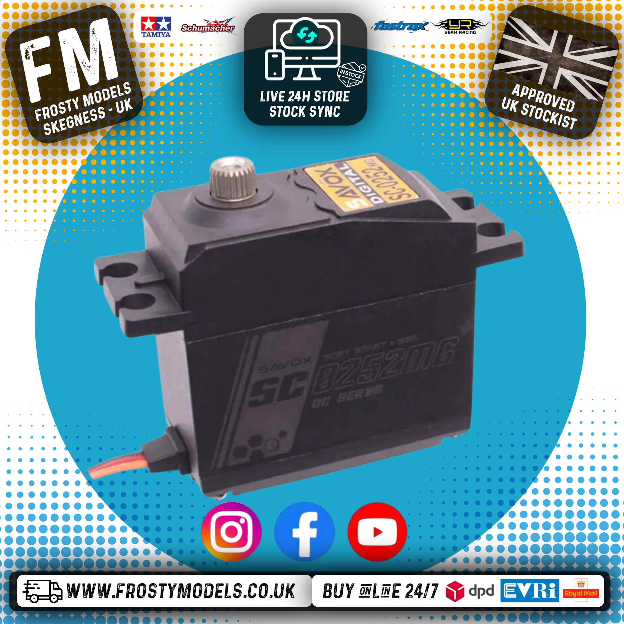 SAVOX 10.5KG/0.19S@6V - STANDARD RC 1/10-1/8 Truck/Buggy DIGITAL SERVO (METAL GEARED)- SC0252MG+