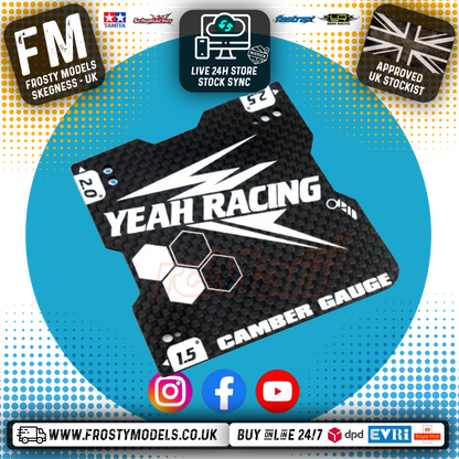 Yeah Racing - RC Graphite Lightweight Camber Gauge 1.5, 2 and 2.5 Deg For 1/10 Touring Car M Chassis - YT-0176