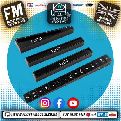 Yeah Racing - RC Drop Gauge & Blocks, Ride Height Set (BLACK) for 1:10th Touring Cars - YT-0025BK