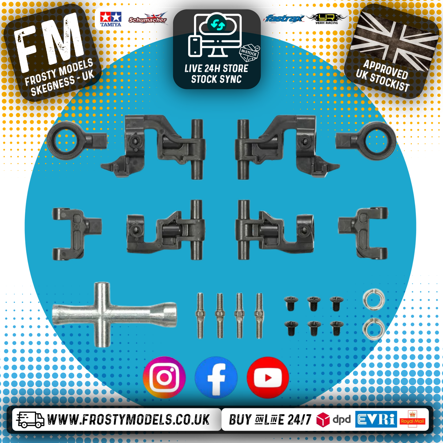 TAMIYA 54874 - RC TT02 ADJUSTABLE FRONT & REAR UPPER ARM SET