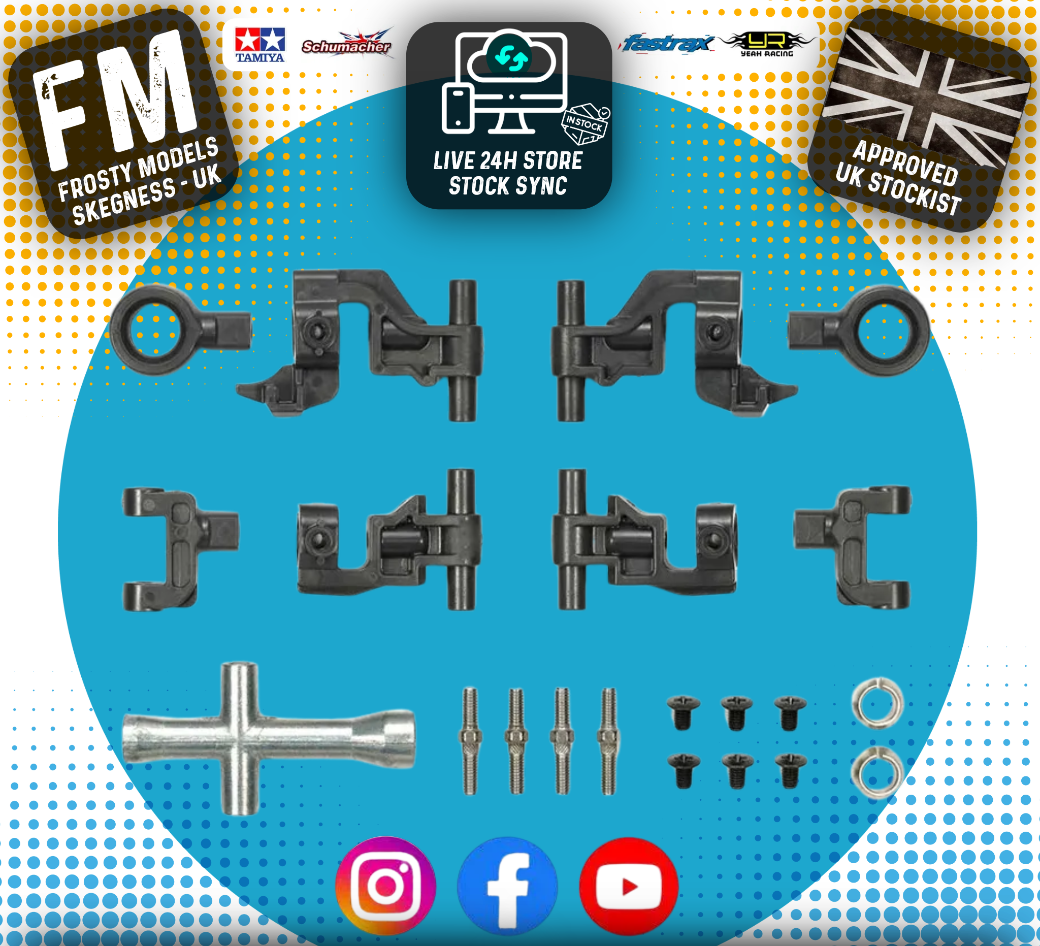 TAMIYA 54874 - RC TT02 ADJUSTABLE FRONT & REAR UPPER ARM SET