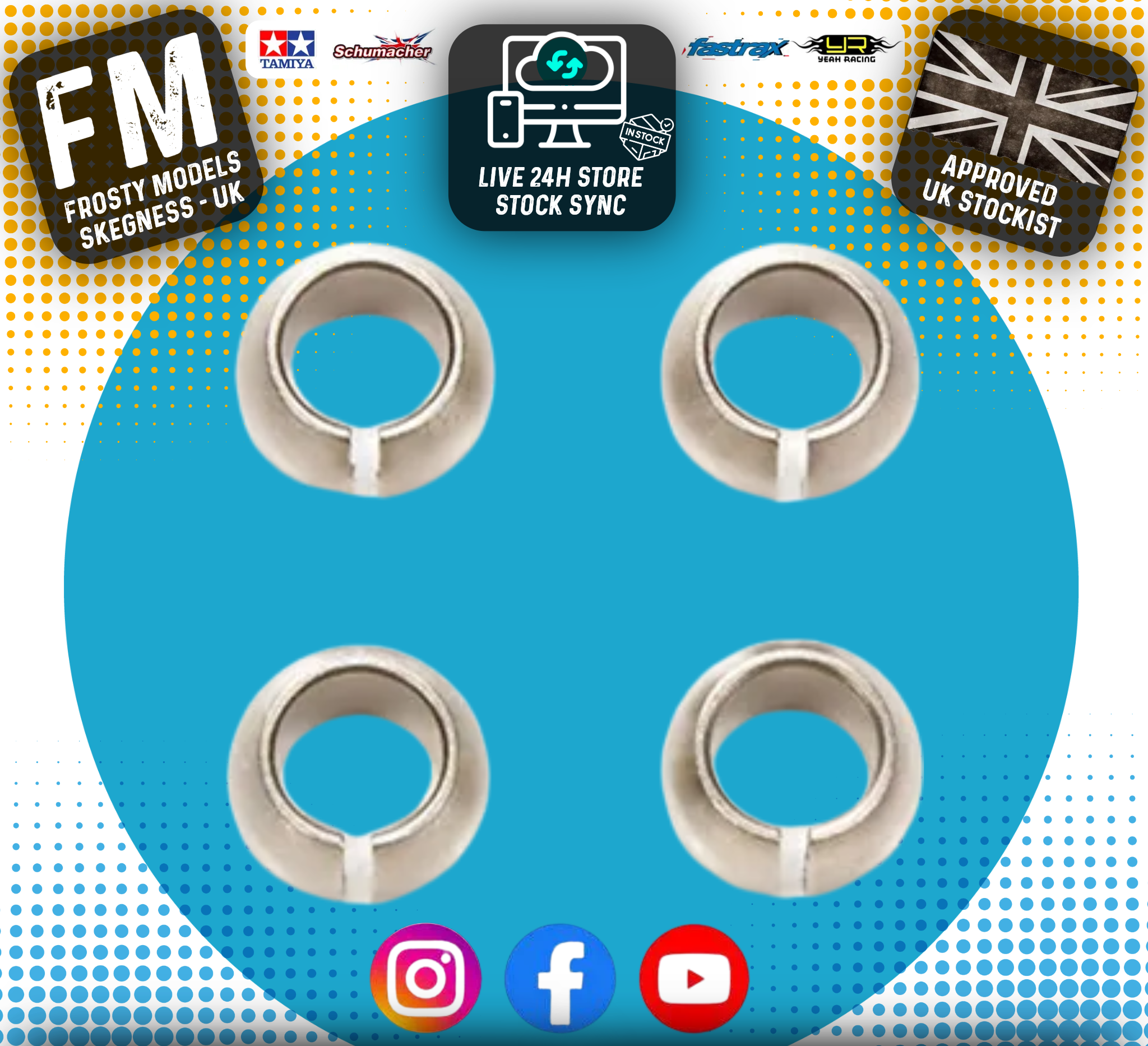 TAMIYA 54559 - TT02 LOW FRICTION SUSPENSION BALLS X4 (FRONT & REAR)