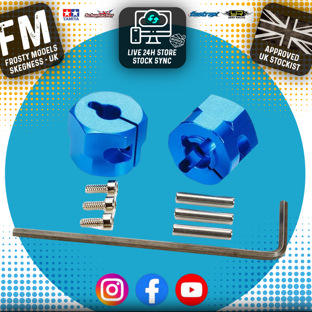 TAMIYA 54610 - RC ALLOY CLAMP TYPE WHEEL HUB 9mm Thick 2pcs (TT01 & TT02)