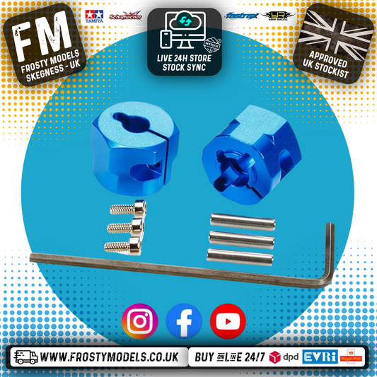 TAMIYA 54610 - RC ALLOY CLAMP TYPE WHEEL HUB 9mm Thick 2pcs (TT01 & TT02)