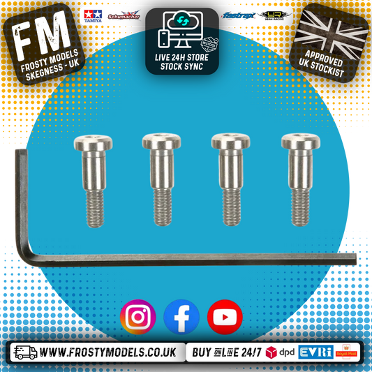 TAMIYA 54409 - RC LOW FRICTION STEP SCREW (TT01E, TT01D, TT02, TT02D, TT02S, M05, M06, MF-01X, DF02, TT02B, DT02 and DT03 Chassis)