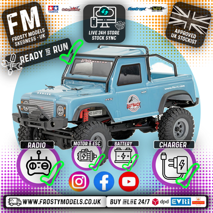 FTX - OUTBACK MINI (1:24TH SCALE) 2.0 RANGER - READY-TO-RUN - LIGHT BLUE - FTX5507LB