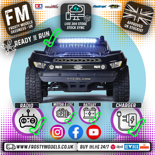 FTX - APACHE 1/10 BRUSHLESS TROPHY (SHORT COURSE) RC 4WD TRUCK RTR W/LIPO & BALANCE CHARGER - BLUE - FTX5498B
